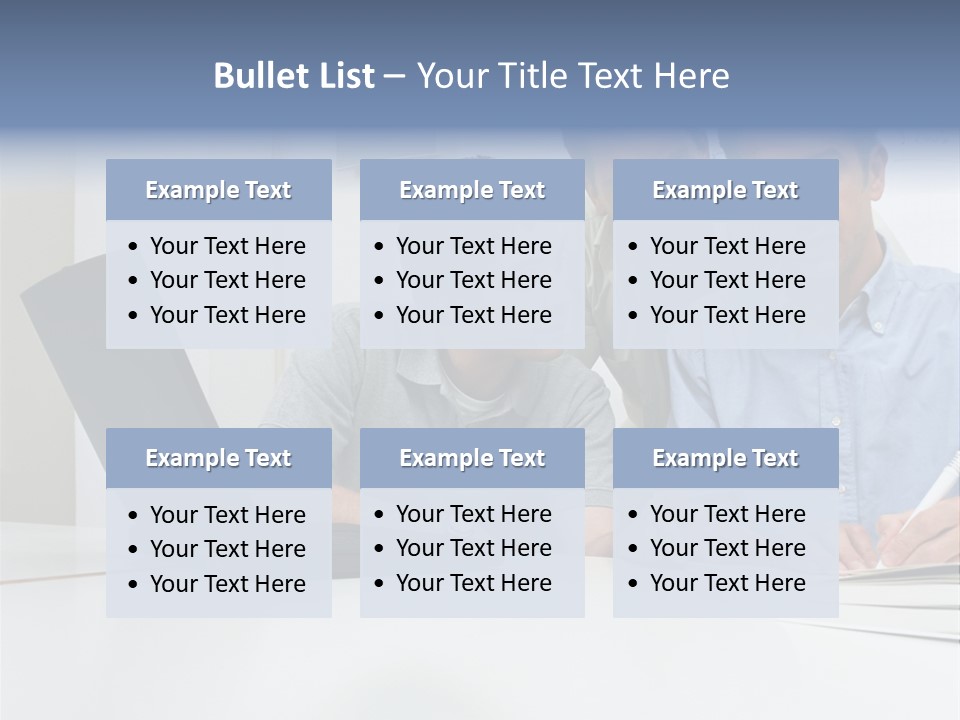 Three Male Office Workers PowerPoint Template