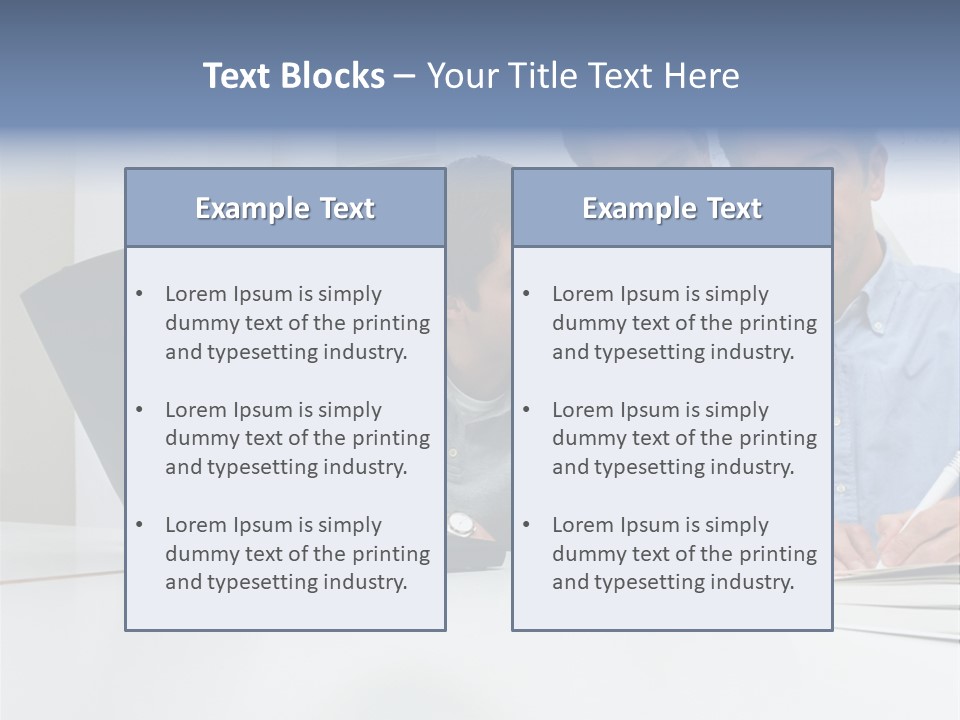 Three Male Office Workers PowerPoint Template