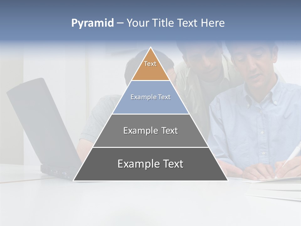 Three Male Office Workers PowerPoint Template