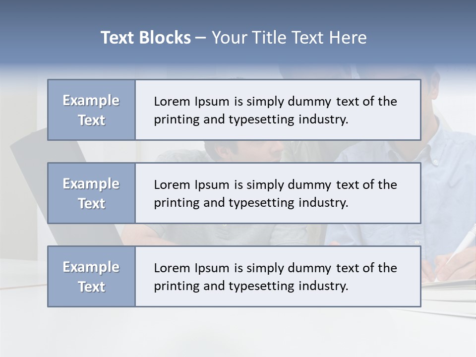 Three Male Office Workers PowerPoint Template