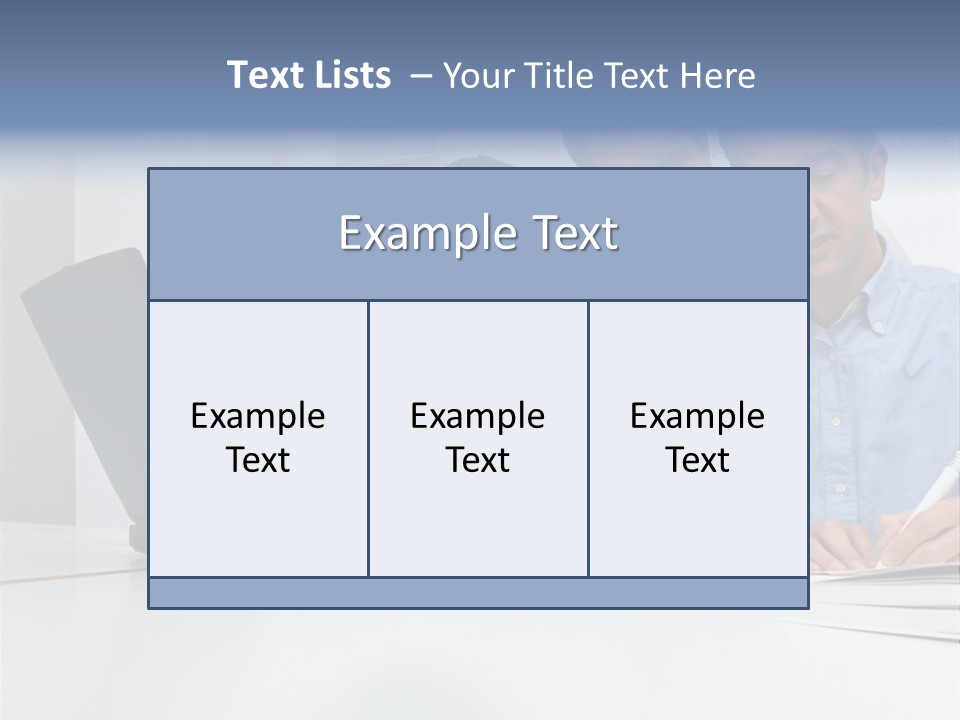 Three Male Office Workers PowerPoint Template