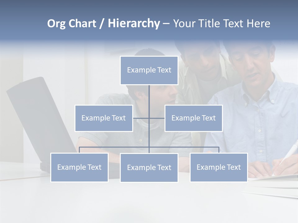 Three Male Office Workers PowerPoint Template