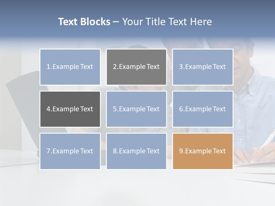 Three Male Office Workers PowerPoint Template