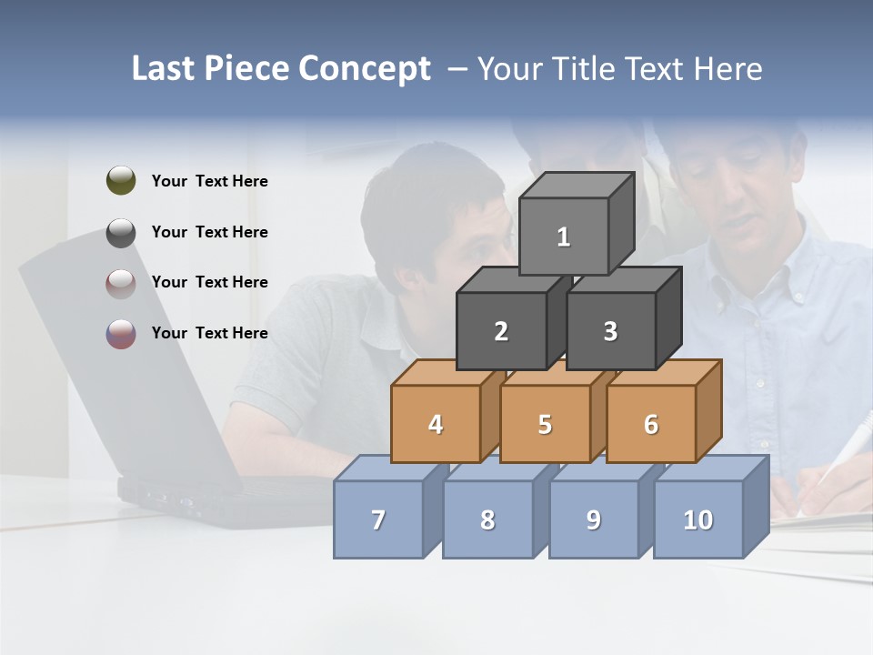 Three Male Office Workers PowerPoint Template