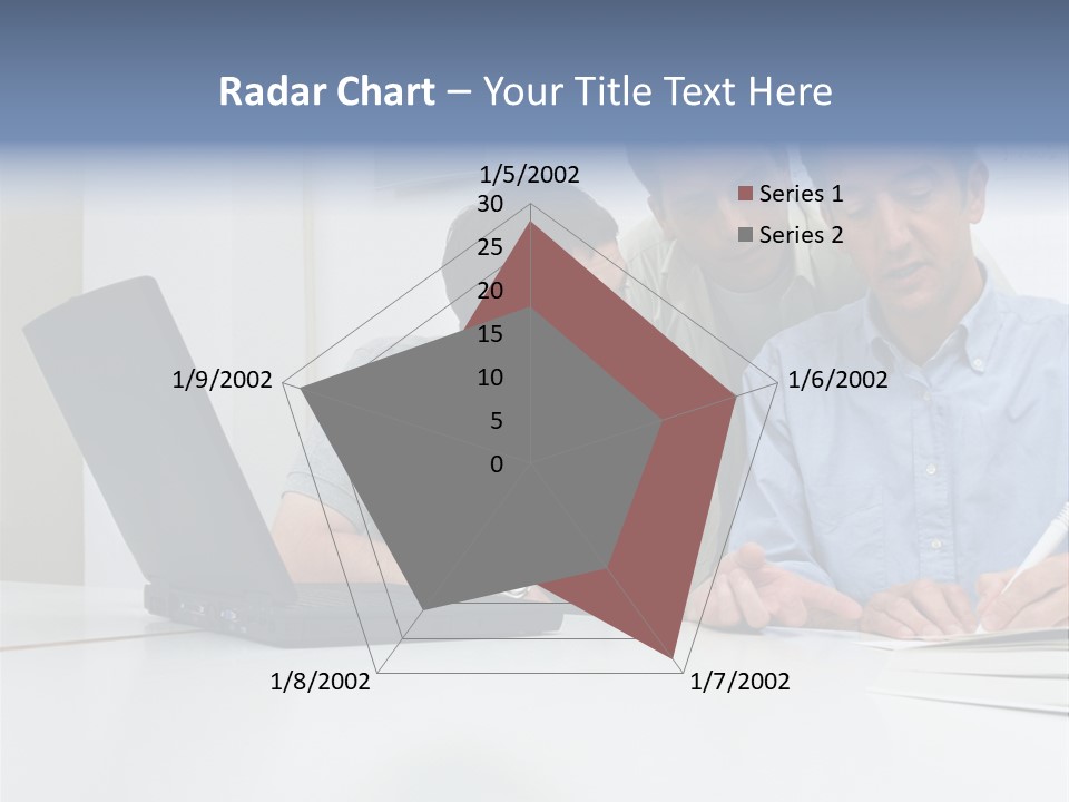 Three Male Office Workers PowerPoint Template