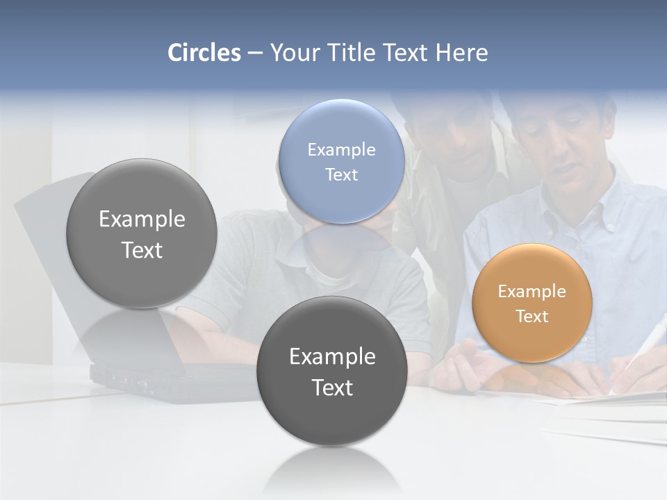 Three Male Office Workers PowerPoint Template