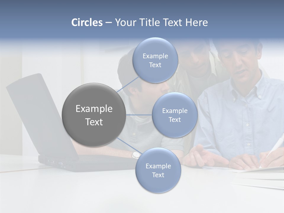 Three Male Office Workers PowerPoint Template