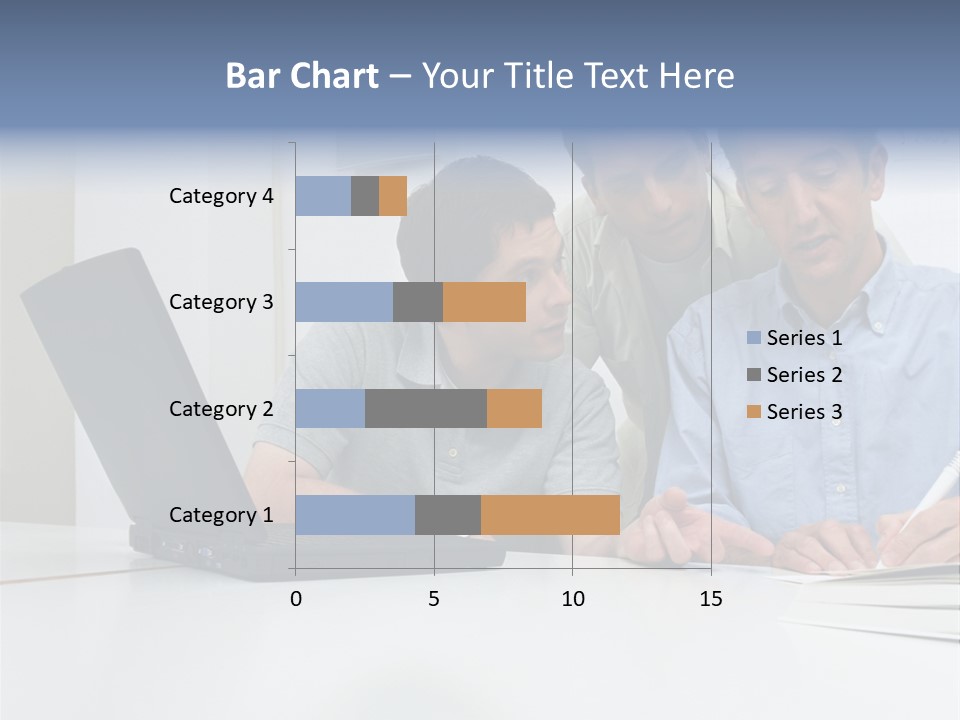Three Male Office Workers PowerPoint Template