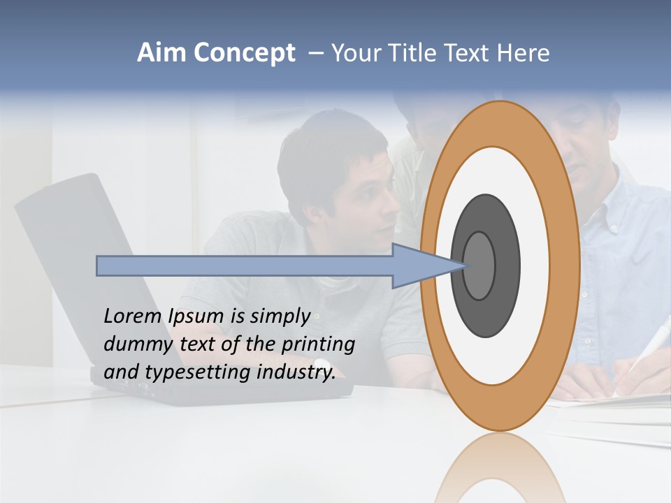Three Male Office Workers PowerPoint Template