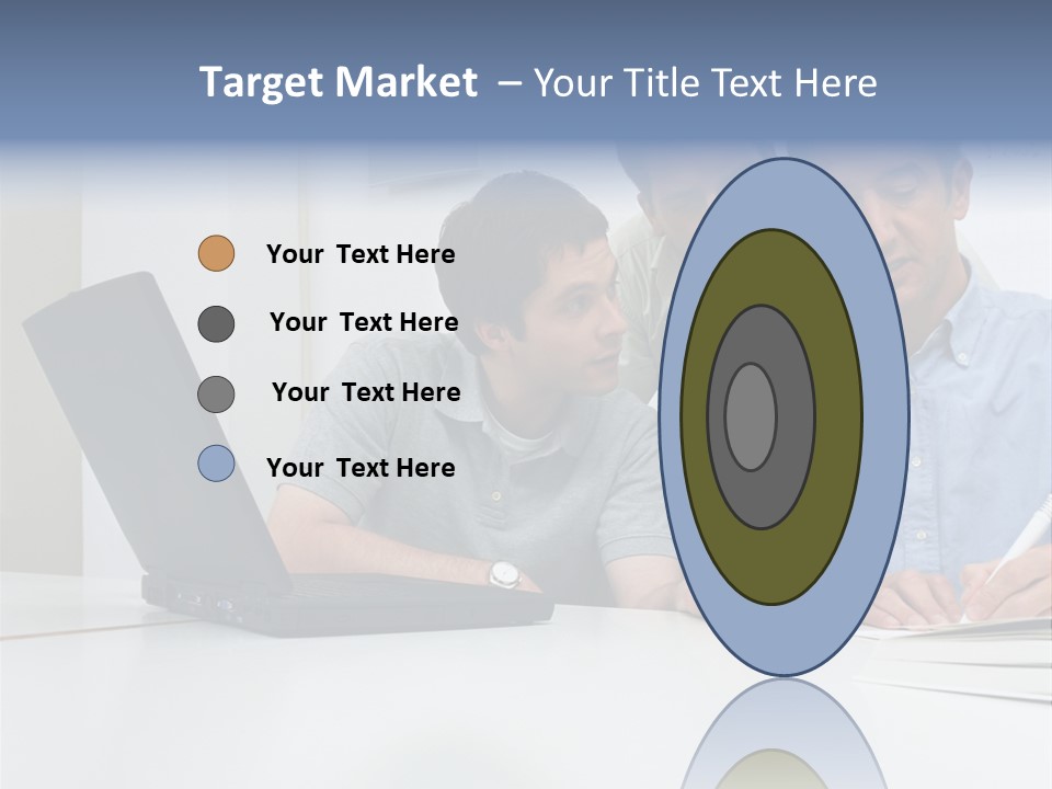 Three Male Office Workers PowerPoint Template