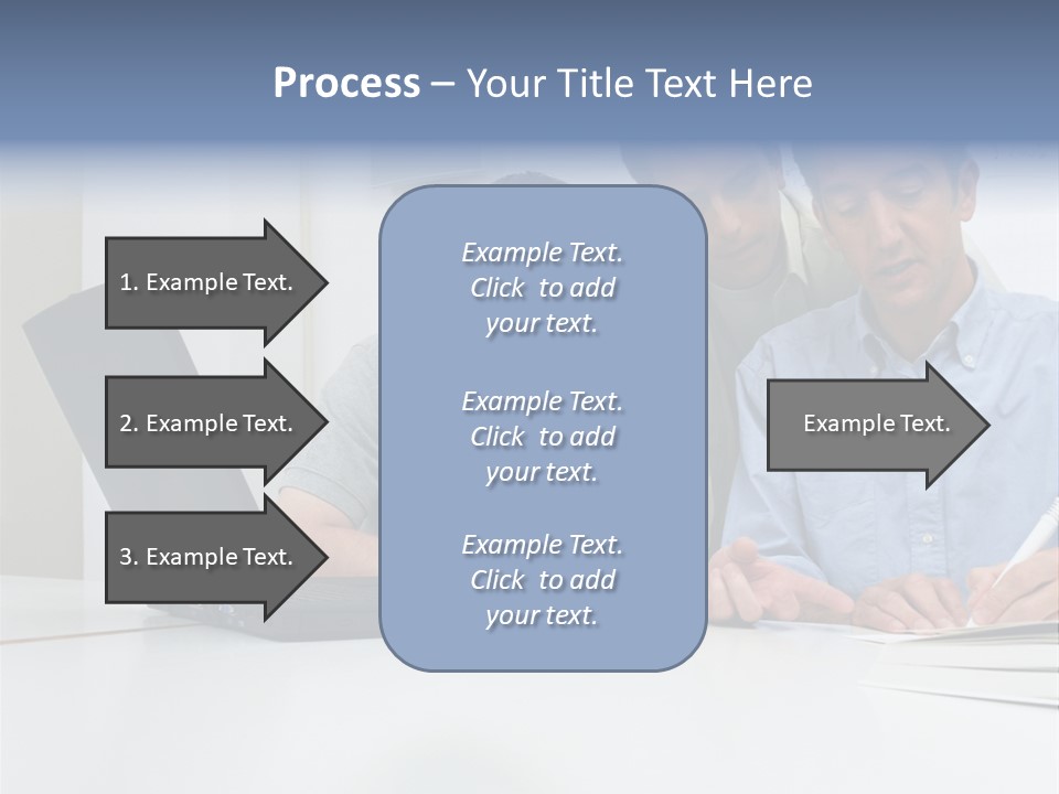 Three Male Office Workers PowerPoint Template