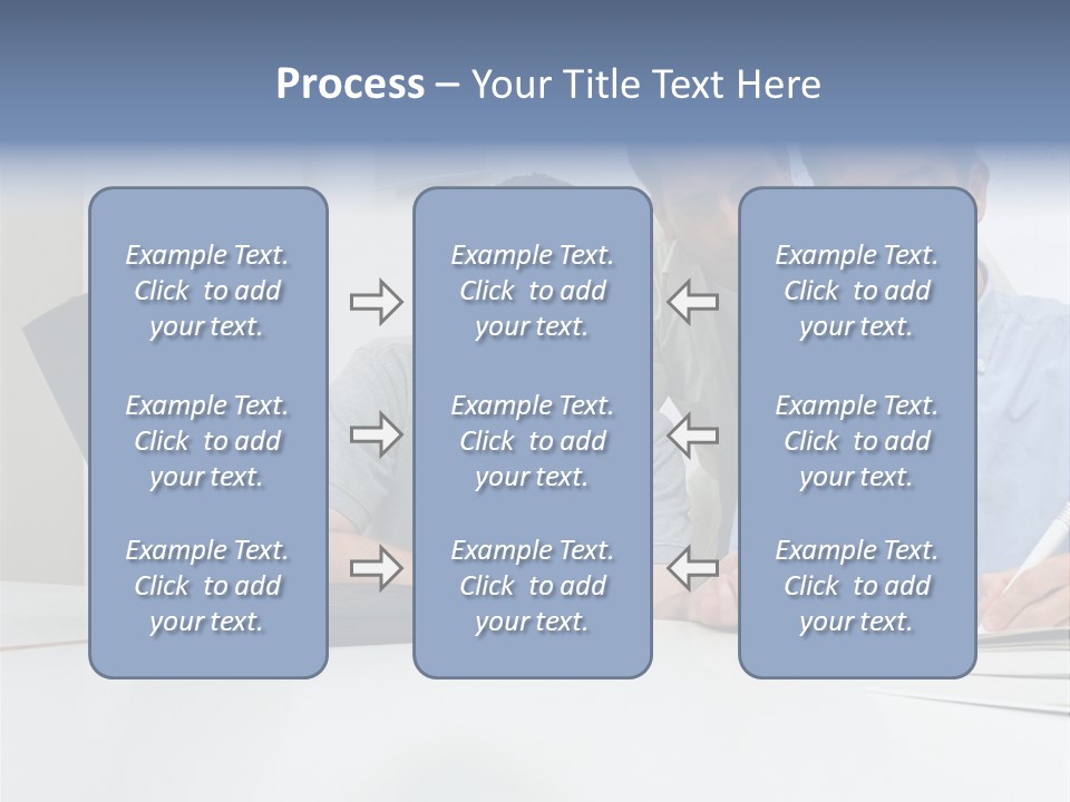 Three Male Office Workers PowerPoint Template