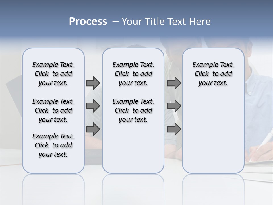 Three Male Office Workers PowerPoint Template