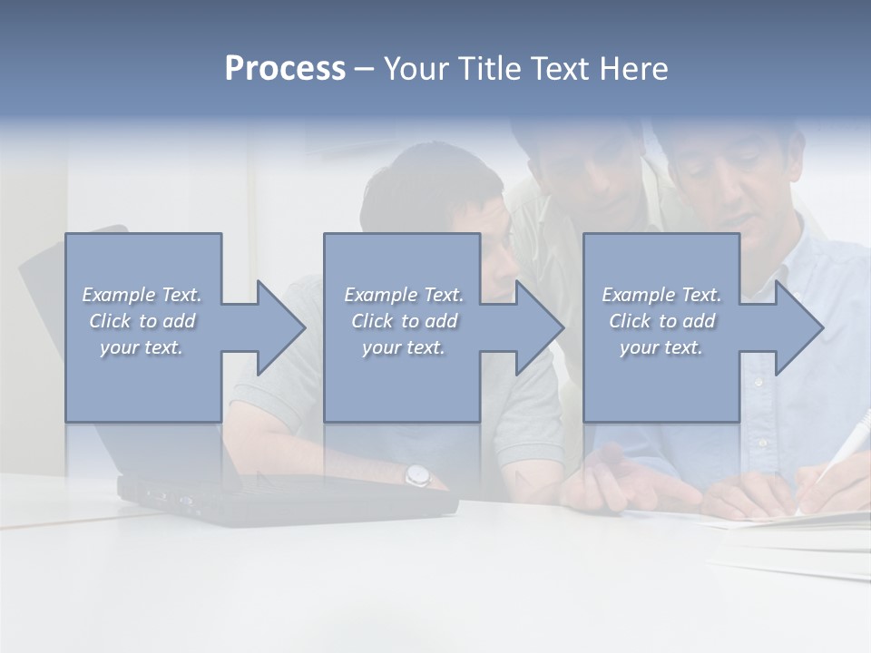 Three Male Office Workers PowerPoint Template