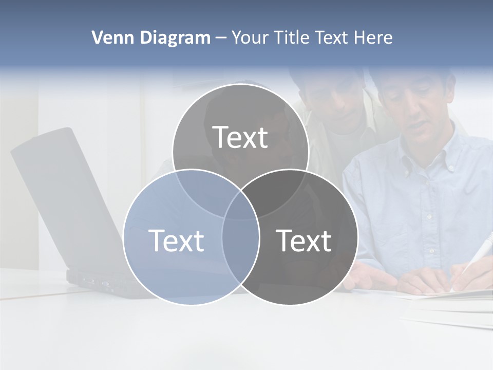 Three Male Office Workers PowerPoint Template