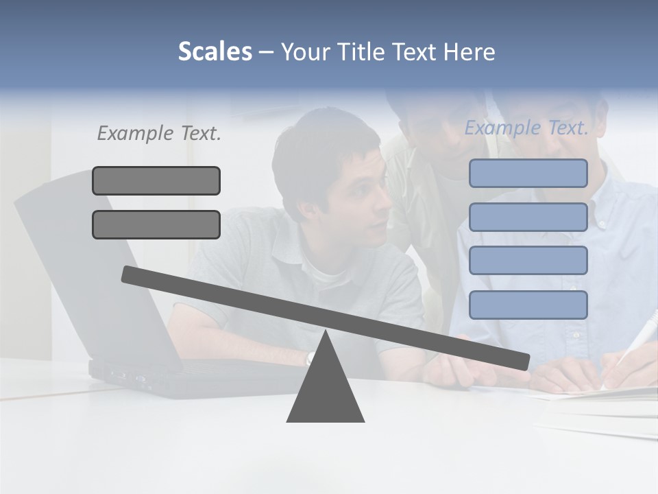 Three Male Office Workers PowerPoint Template
