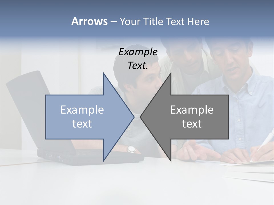 Three Male Office Workers PowerPoint Template