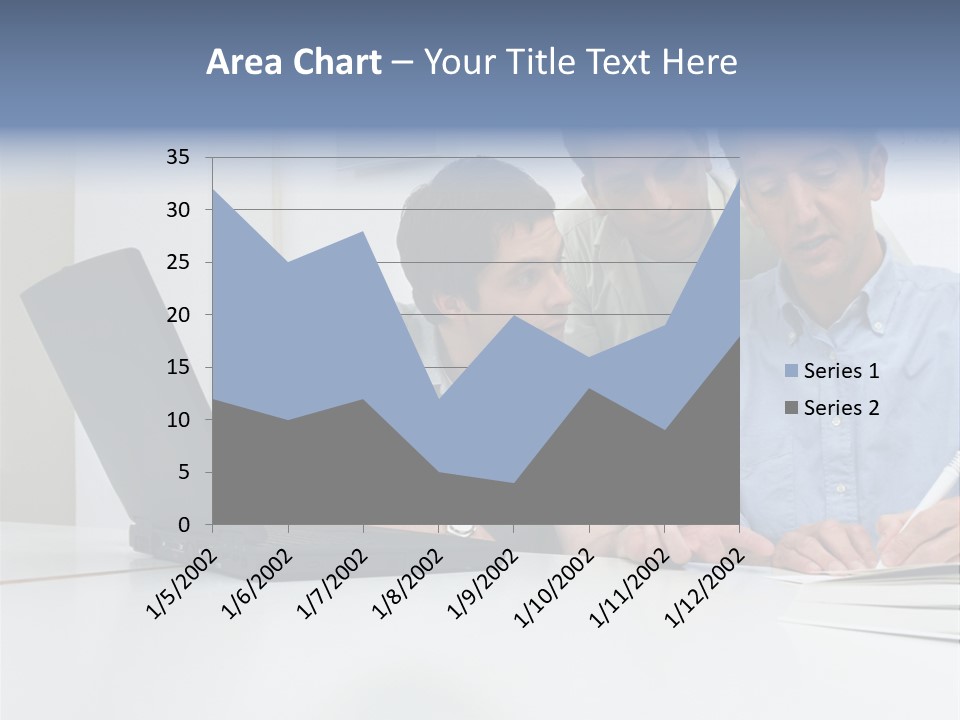 Three Male Office Workers PowerPoint Template