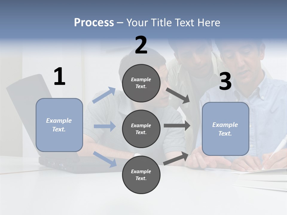 Three Male Office Workers PowerPoint Template