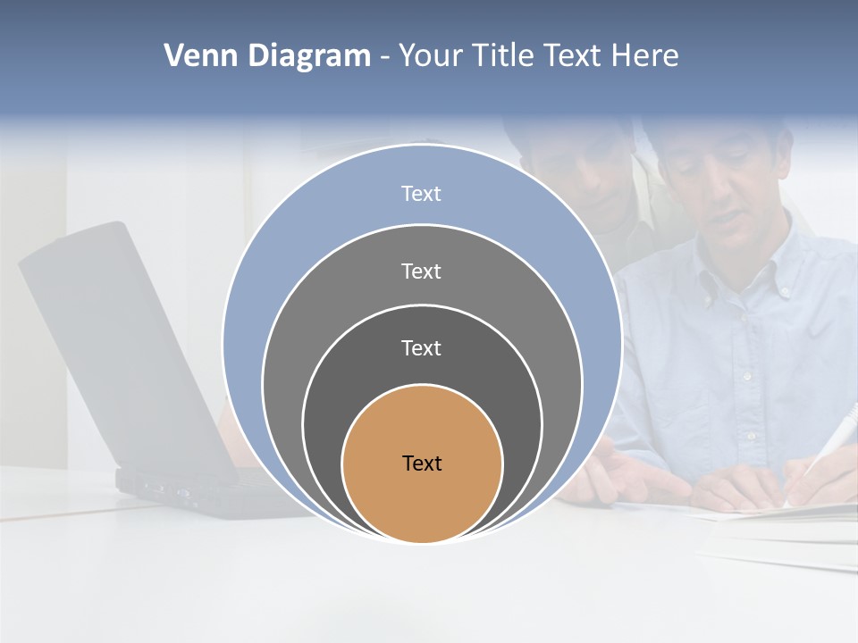 Three Male Office Workers PowerPoint Template