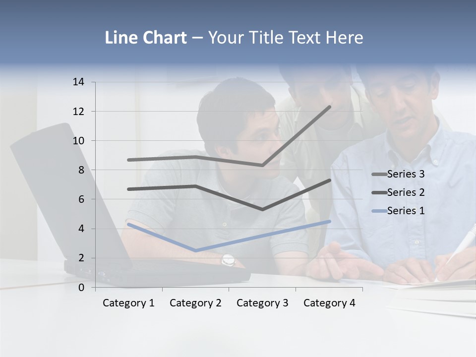Three Male Office Workers PowerPoint Template