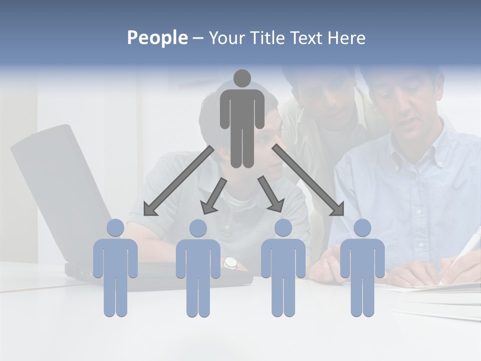 Three Male Office Workers PowerPoint Template