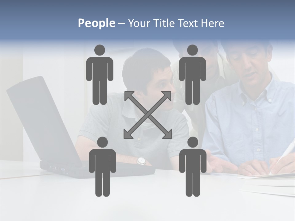 Three Male Office Workers PowerPoint Template