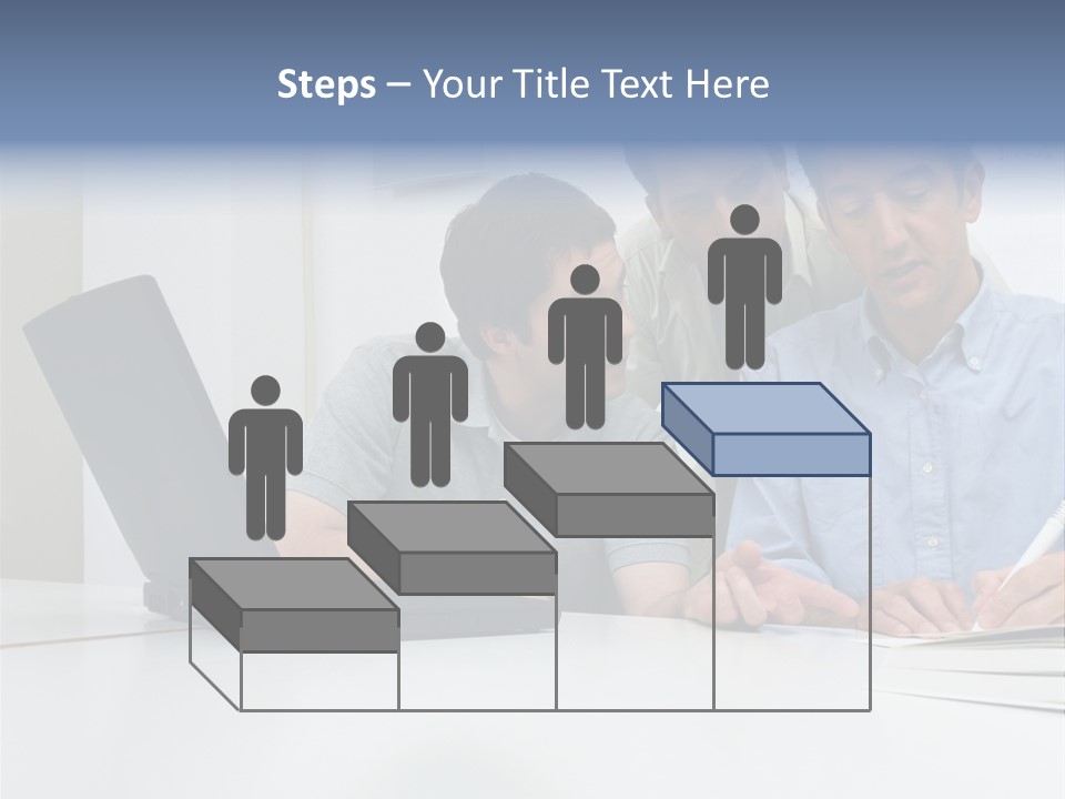 Three Male Office Workers PowerPoint Template
