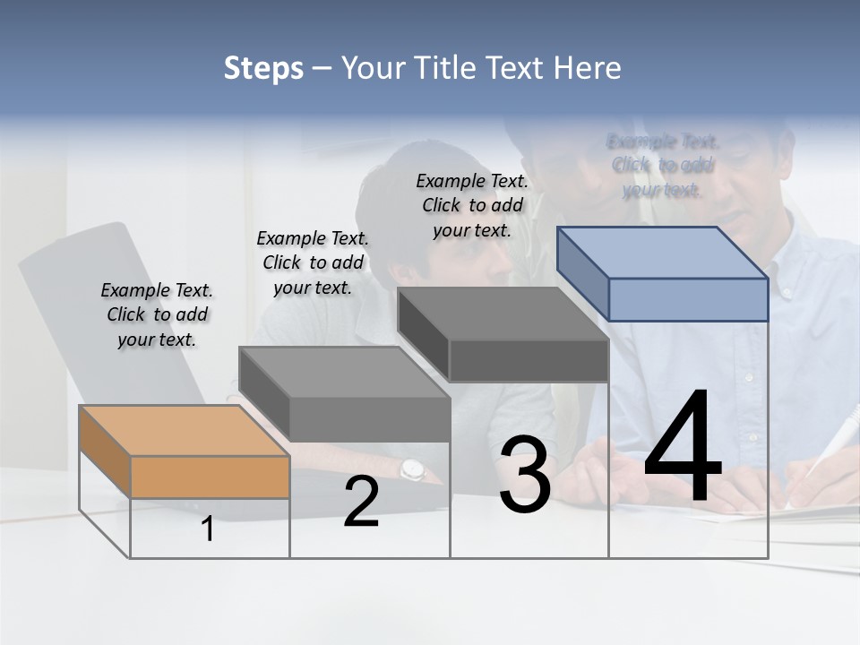Three Male Office Workers PowerPoint Template
