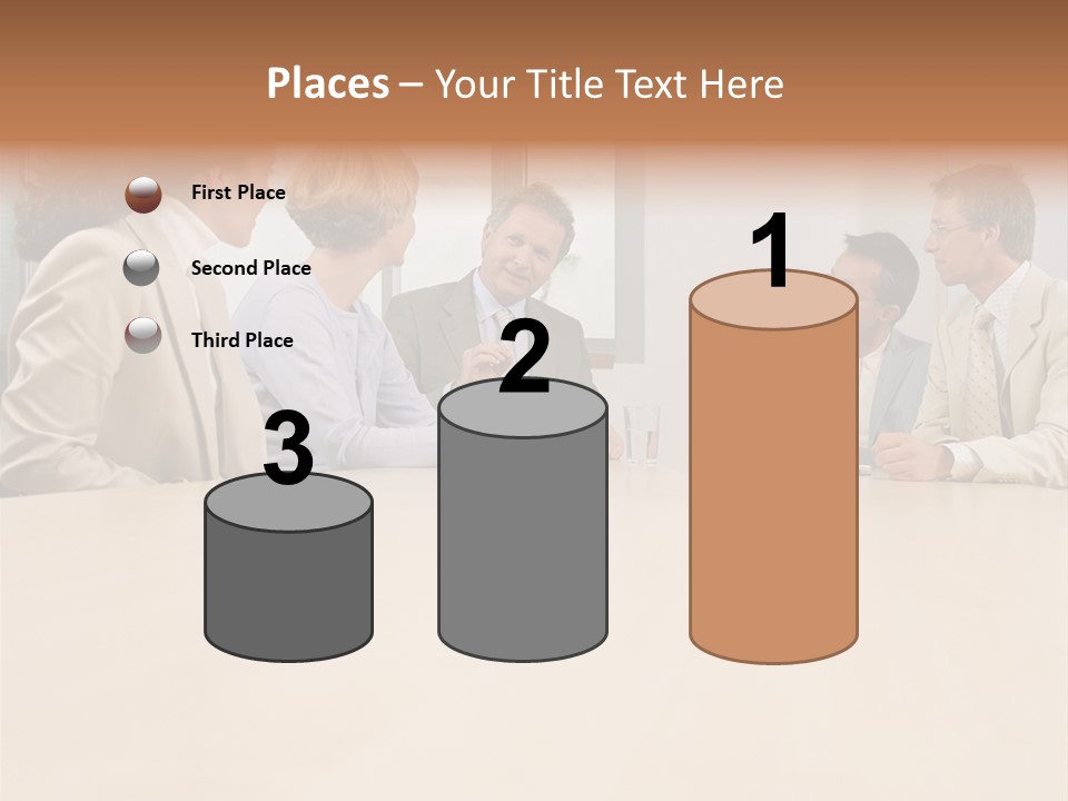 Office Workers In Meeting PowerPoint Template