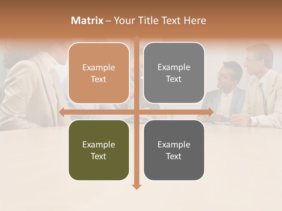 Office Workers In Meeting PowerPoint Template