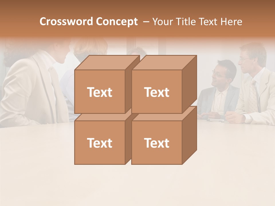 Office Workers In Meeting PowerPoint Template