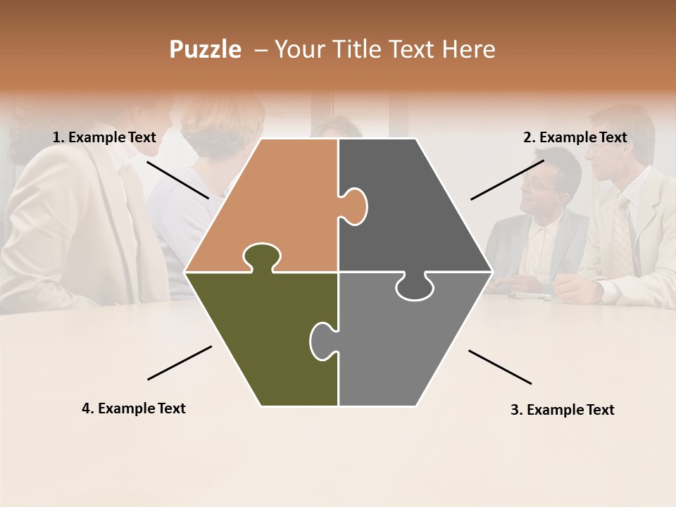 Office Workers In Meeting PowerPoint Template