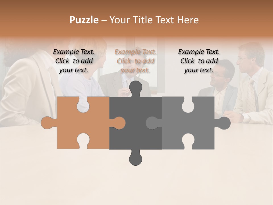 Office Workers In Meeting PowerPoint Template