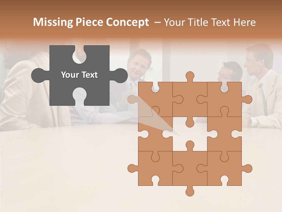 Office Workers In Meeting PowerPoint Template