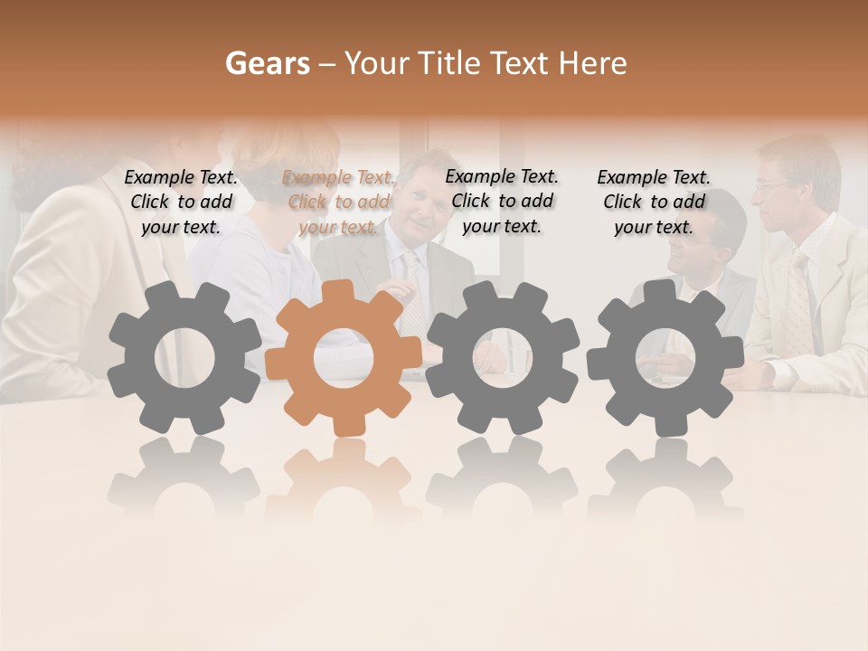 Office Workers In Meeting PowerPoint Template