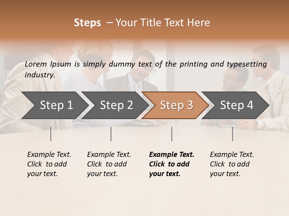Office Workers In Meeting PowerPoint Template