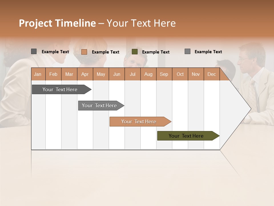 Office Workers In Meeting PowerPoint Template