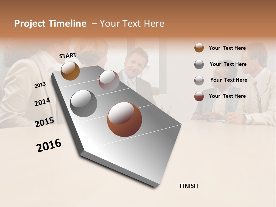 Office Workers In Meeting PowerPoint Template