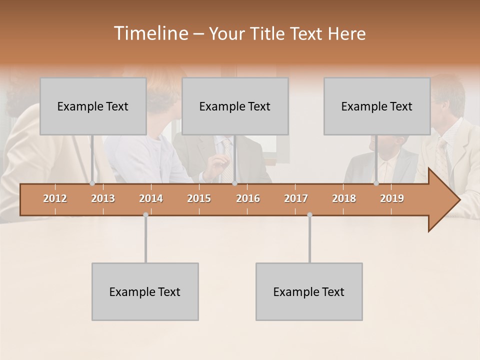 Office Workers In Meeting PowerPoint Template