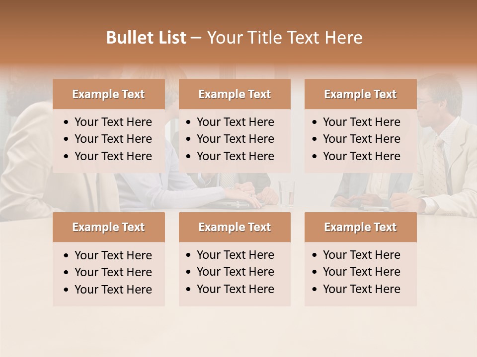 Office Workers In Meeting PowerPoint Template