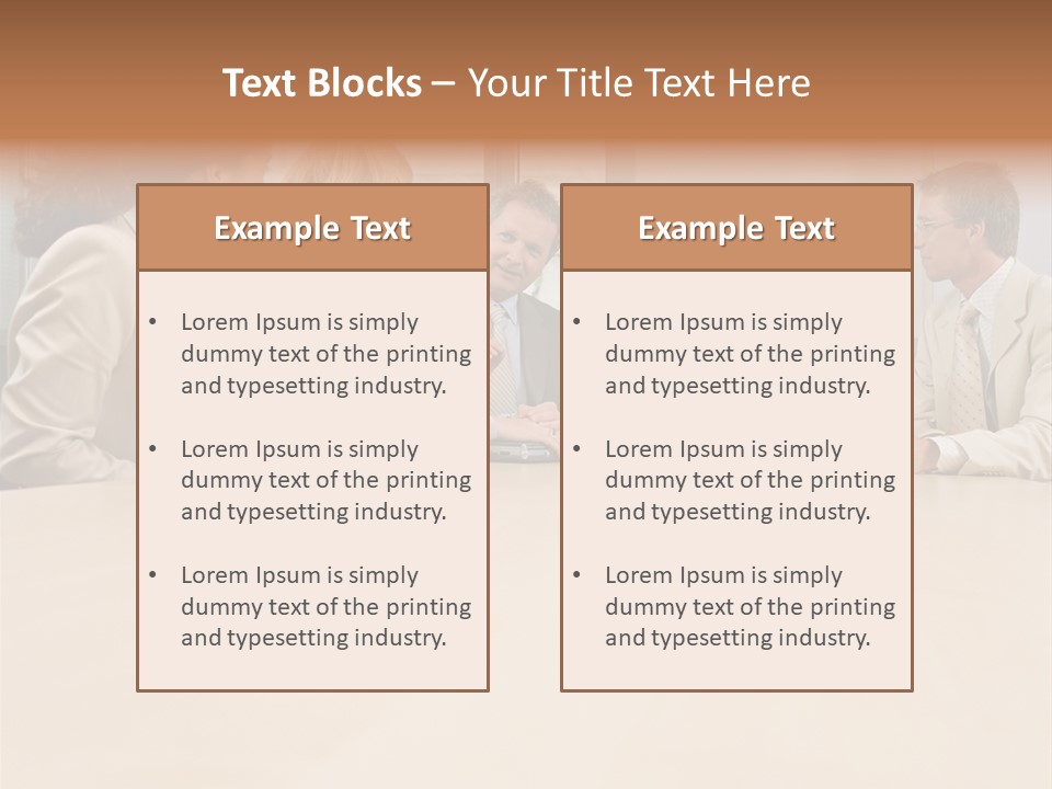 Office Workers In Meeting PowerPoint Template