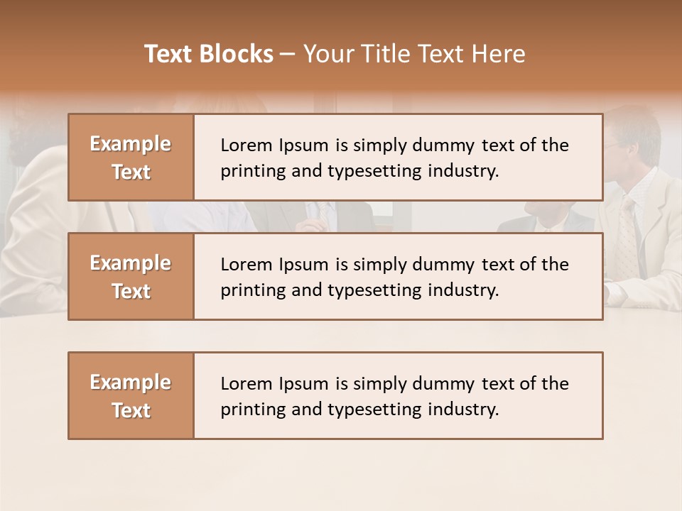 Office Workers In Meeting PowerPoint Template