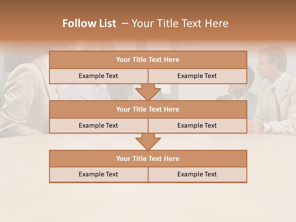 Office Workers In Meeting PowerPoint Template