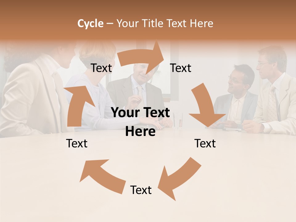 Office Workers In Meeting PowerPoint Template