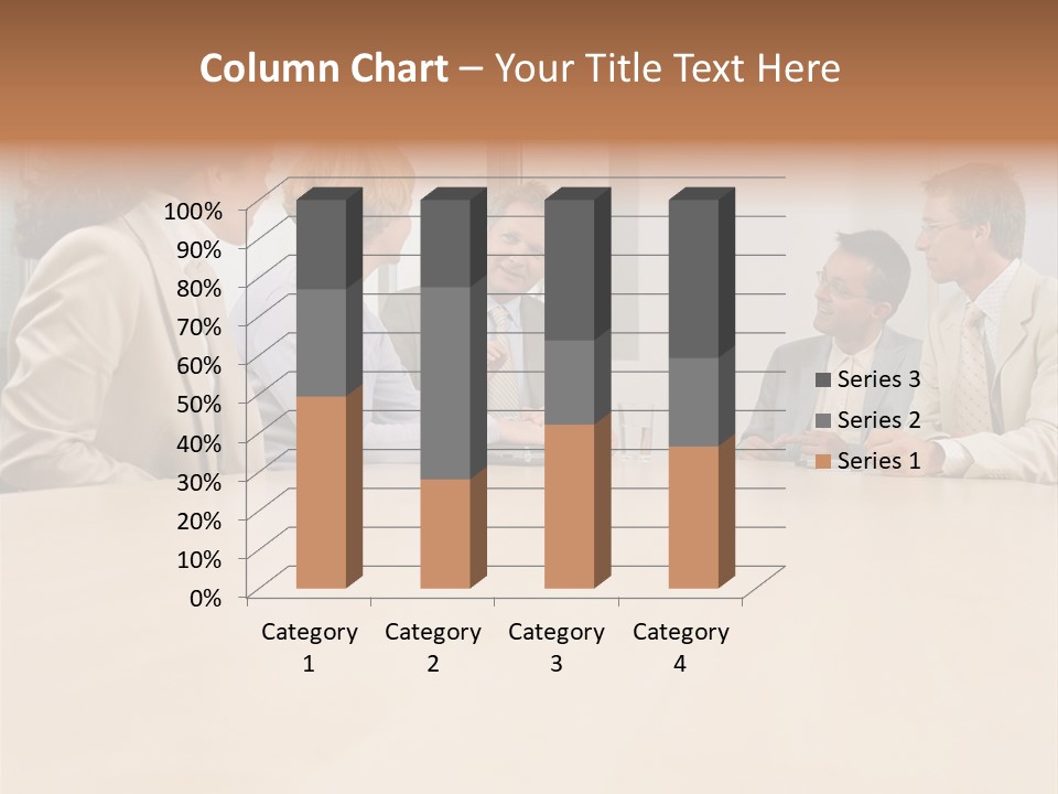 Office Workers In Meeting PowerPoint Template