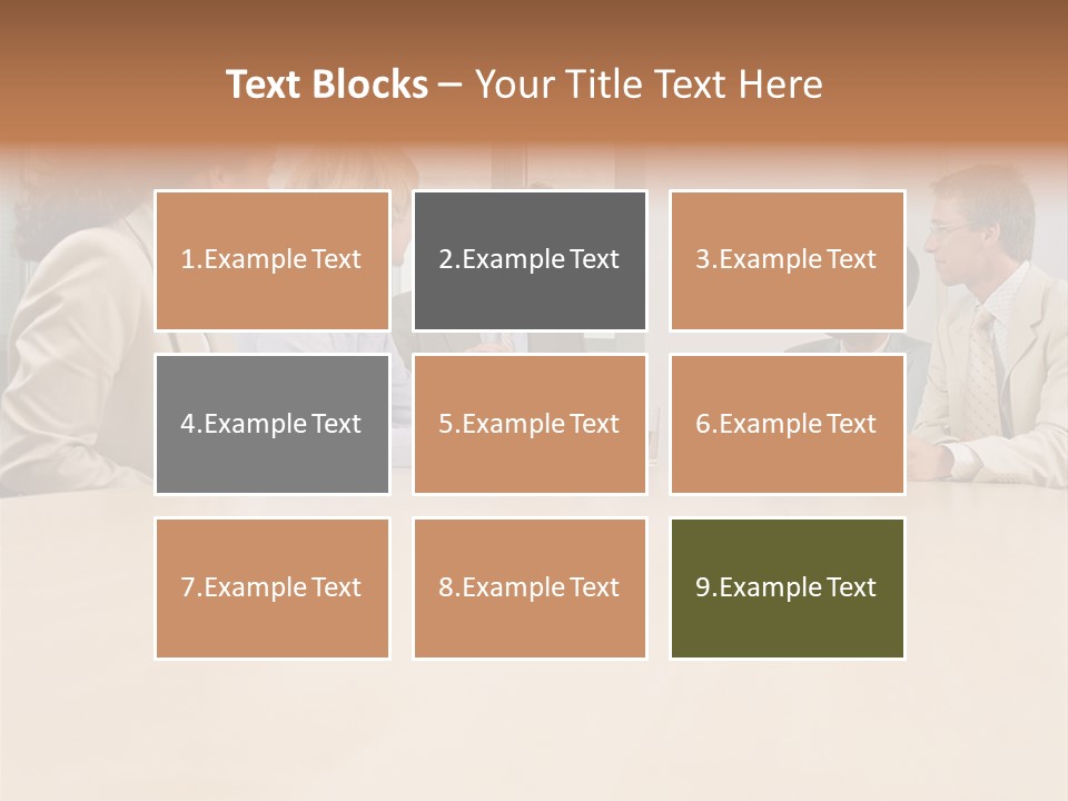 Office Workers In Meeting PowerPoint Template