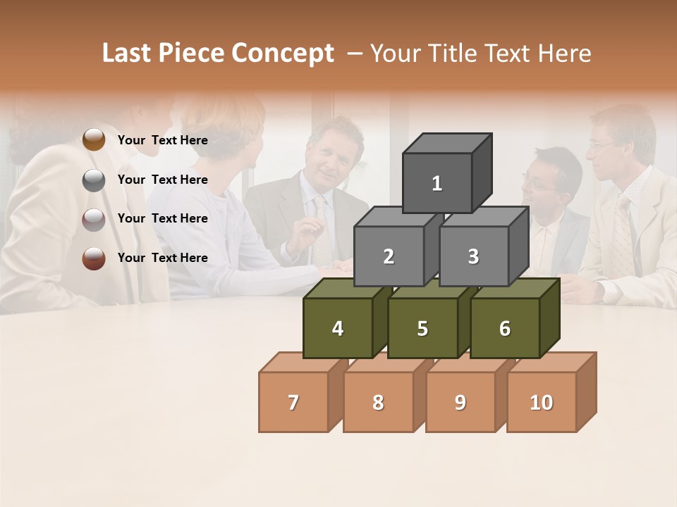Office Workers In Meeting PowerPoint Template