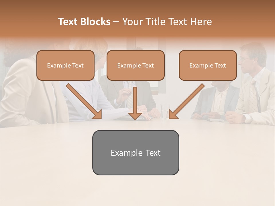 Office Workers In Meeting PowerPoint Template