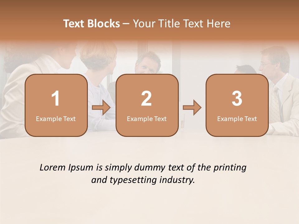 Office Workers In Meeting PowerPoint Template